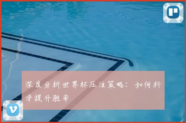 深度分析世界杯压注策略：如何科学提升胜率