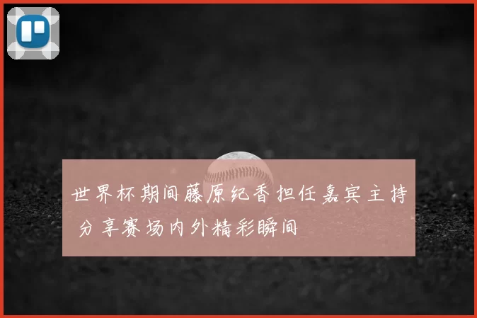 世界杯期间藤原纪香担任嘉宾主持 分享赛场内外精彩瞬间