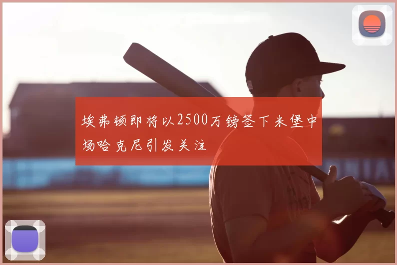 埃弗顿即将以2500万镑签下米堡中场哈克尼引发关注