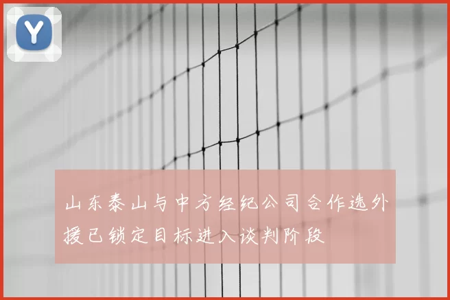 山东泰山与中方经纪公司合作选外援已锁定目标进入谈判阶段